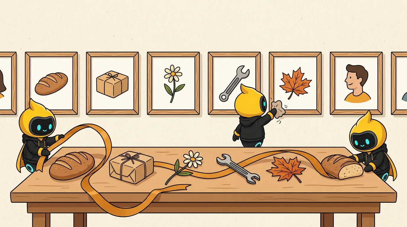 Everyday small-business materials flowing into a consistent stream of social media ideas