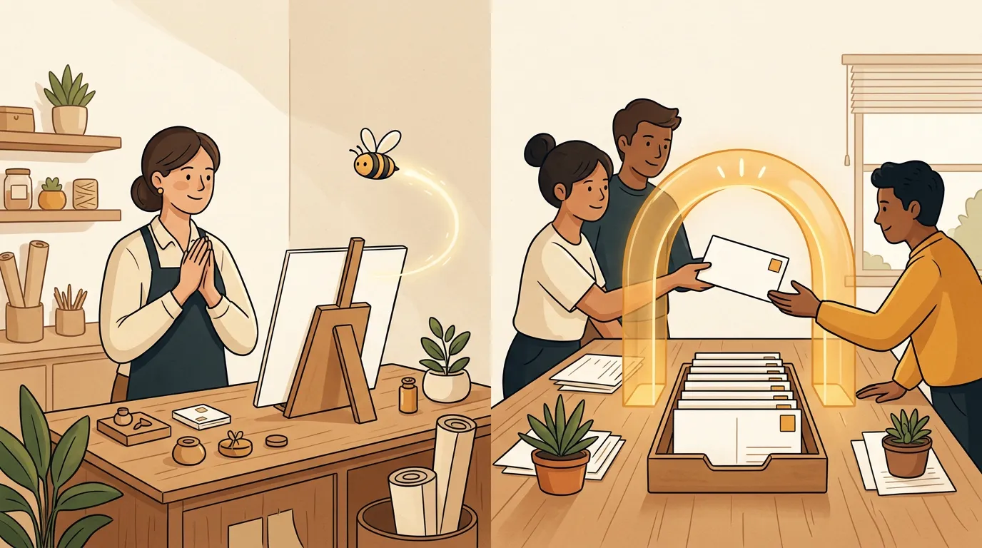 Solo owner and small team checking social content before scheduling